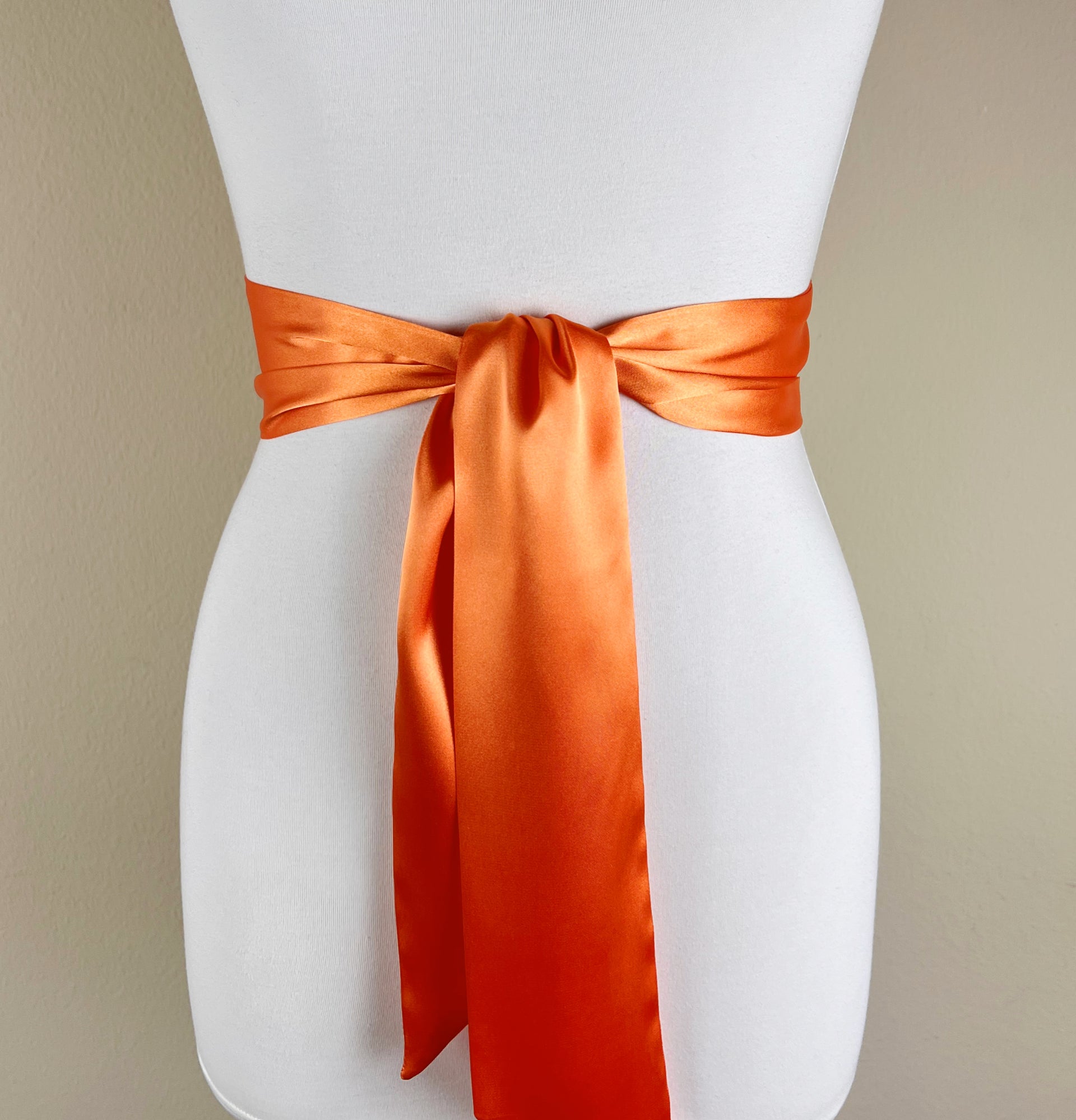 orange dress sash Vibrant Orange Sash