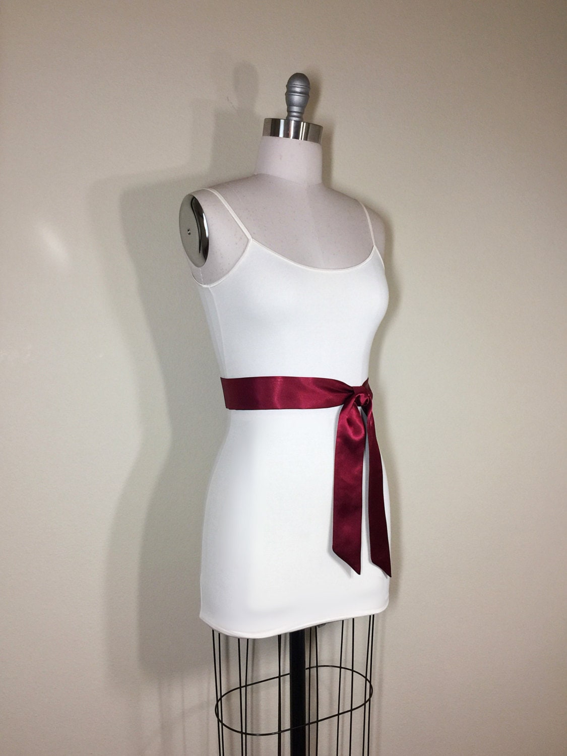 Narrow Burgundy Sash, Burgundy Satin Sash, Wine Sash Belt, Waist Sash, Wedding Sash, Bridal Sash, Burgundy Dress Sash, Satin Swank
