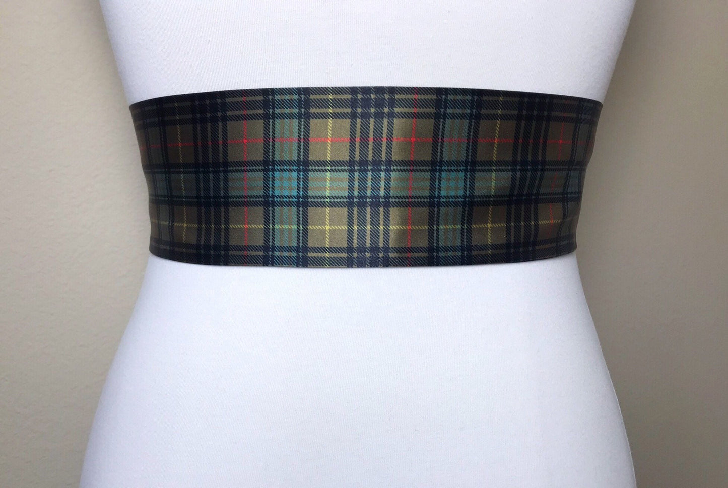 Stewart Hunting Weathered Tartan Sash, Scottish Clan Stewart Tartan, Brown Plaid Sash Belt, Tartan Accessories, Stewart Tartan, Satin Swank