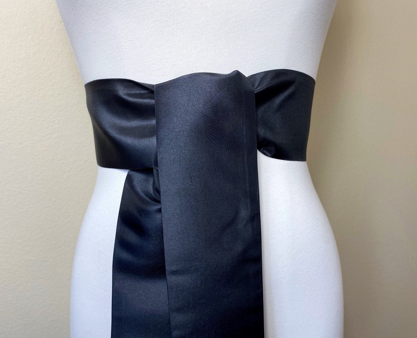 Crisp Taffeta Sash in Black, Black Taffeta Sash, Taffeta Bow Belt, Formal Dress Sash, Black Taffeta Waist Sash, Satin Swank