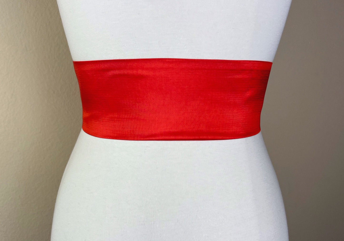 Crisp Taffeta Sash in Blood Orange, Red-Orange Taffeta Sash Belt, Red Orange Dress Sash, Orange-Red Sash Belt, Wedding Sash, Satin Swank