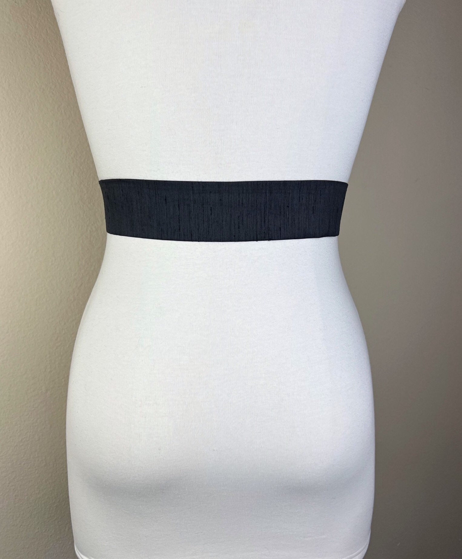 Narrow Textured Black Sash Belt, Black Dupioni Sash, Black Dress Sash, Dupioni Fabric Belt, Black Wedding Sash, Cocktail Dress, Satin Swank