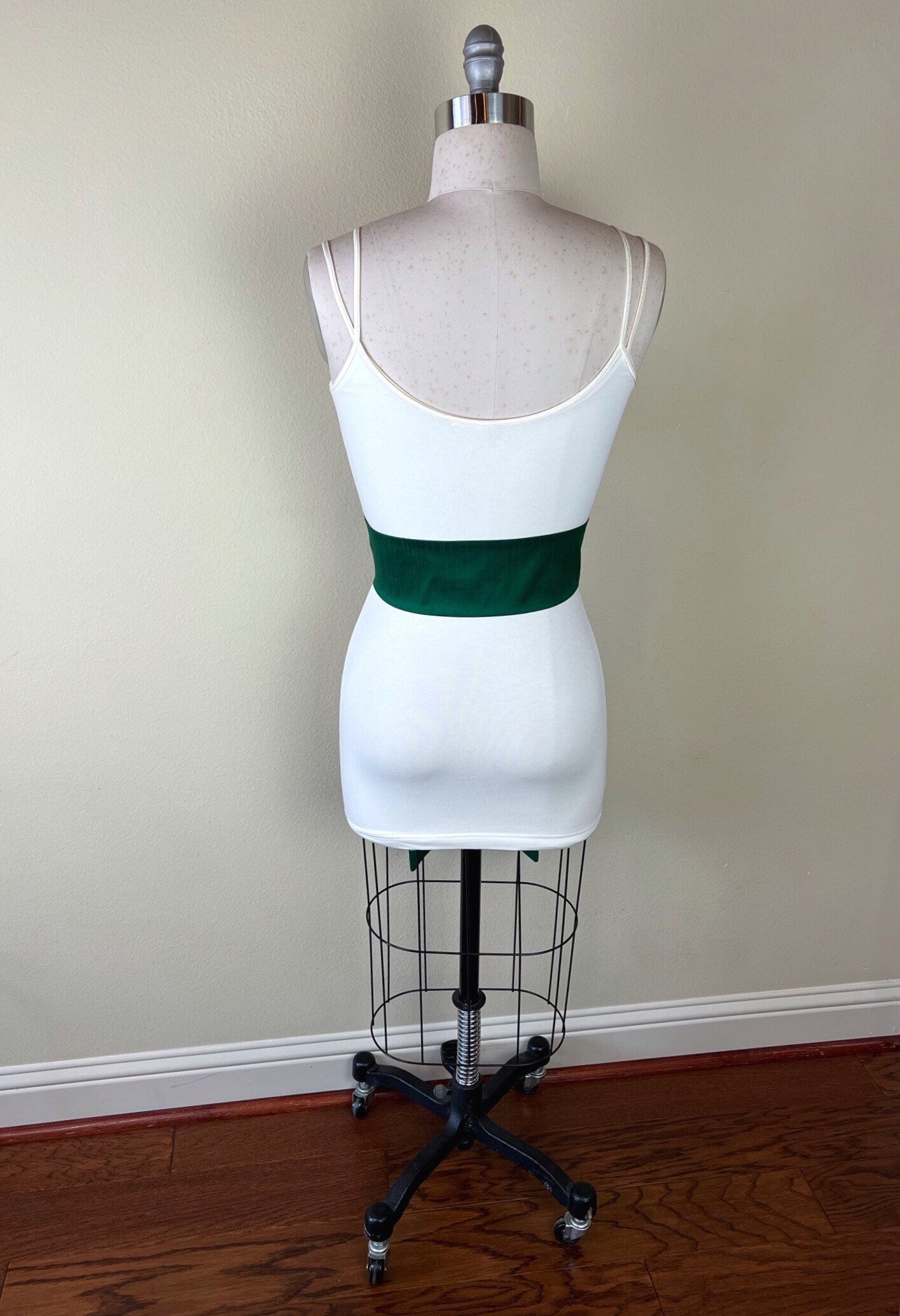 Wide Textured Alpine Green Sash Belt, Green Dupioni Sash, Dark Green Dress Sash, Dupioni Belt, Green Wedding & Bridesmaid Sash, Satin Swank