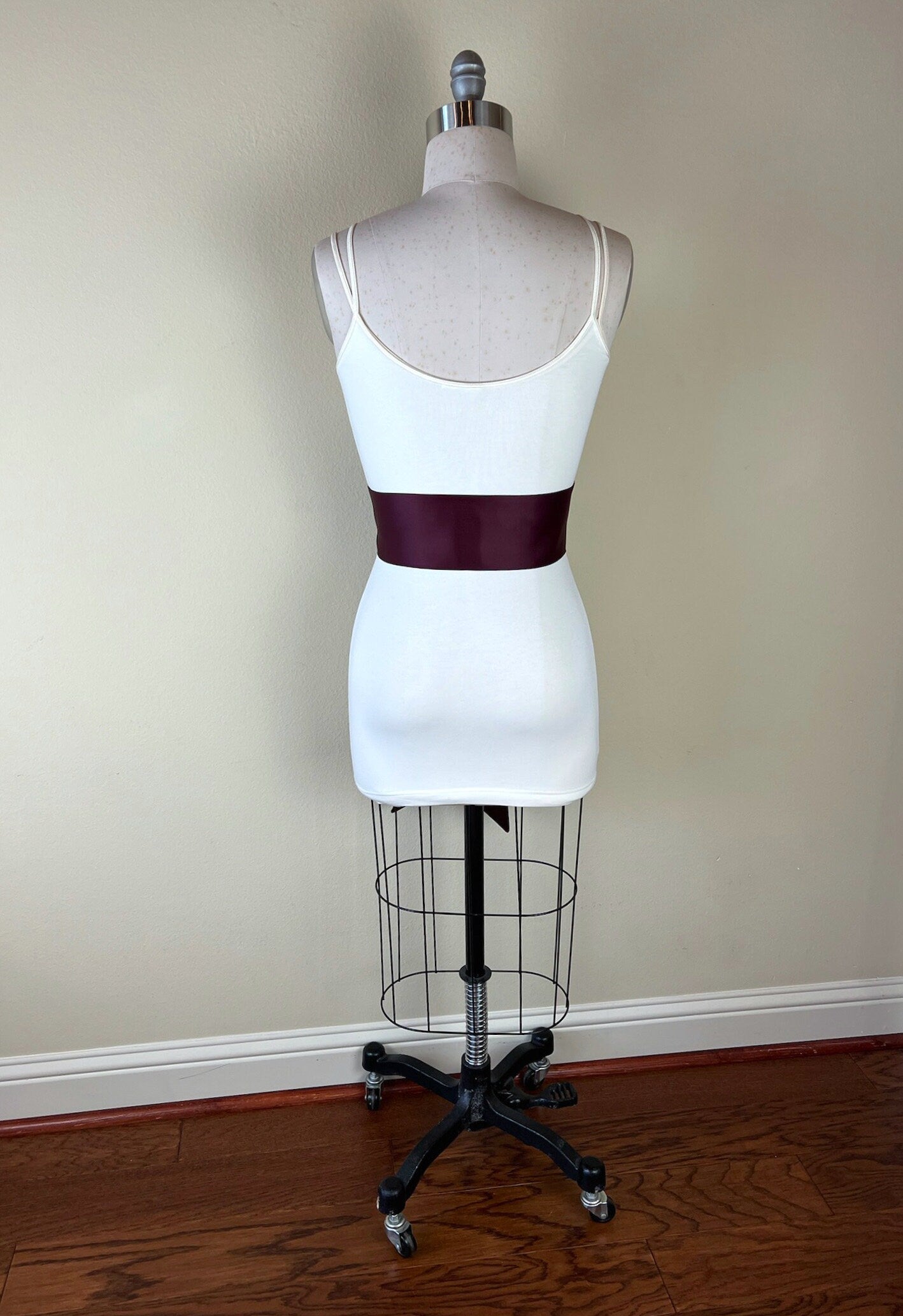 Wide Maroon Sash in Matte Satin, Maroon Sash Belt, Dark Burgundy Sash Belt, Matte Satin Sash, Dress Sash, Maroon Waist Sash, Satin Swank