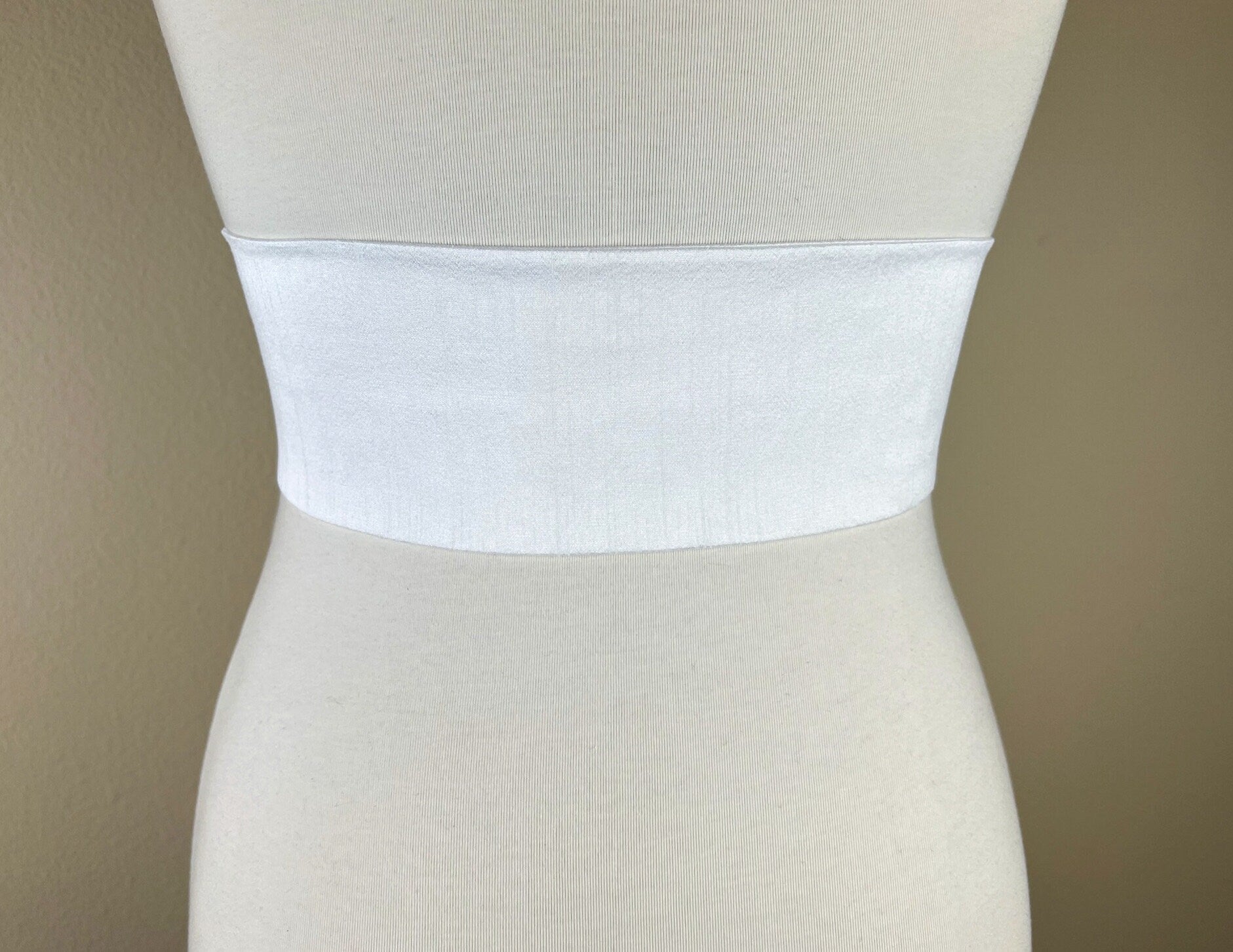 Wide White Textured Sash Belt by Satin Swank® Wide White Textured Sash Belt by Satin Swank®