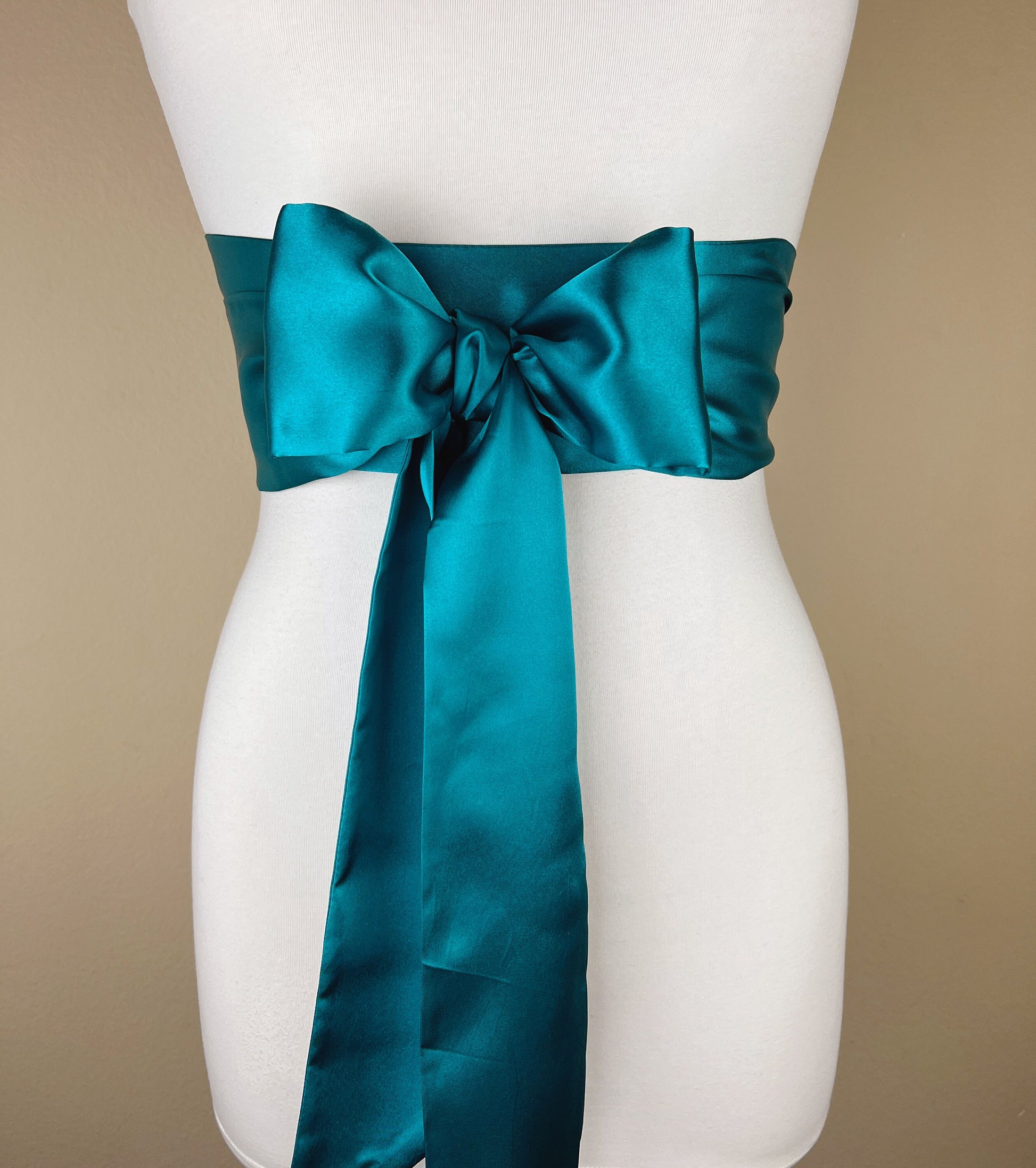 satin sashes for dresses Satin belt sash for bridesmaid Aqua blue 3" Wide Satin bridal ribbon sash for dress or kimono