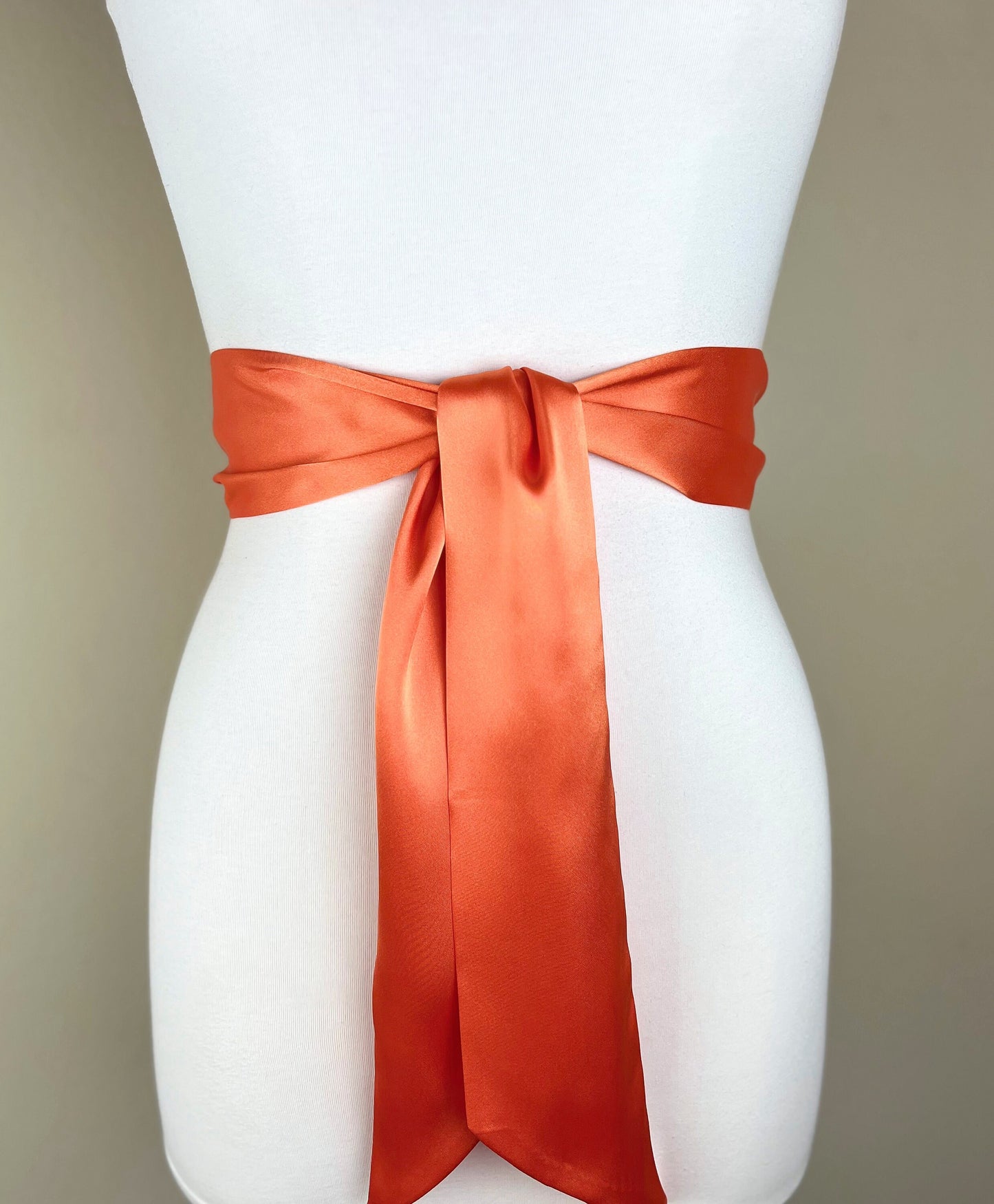 Wide Light Orange Sash Belt, Light Orange Satin Sash, Orange Dress Sash, Orange Wedding Sash, Orange Satin Sash Belt, Satin Swank