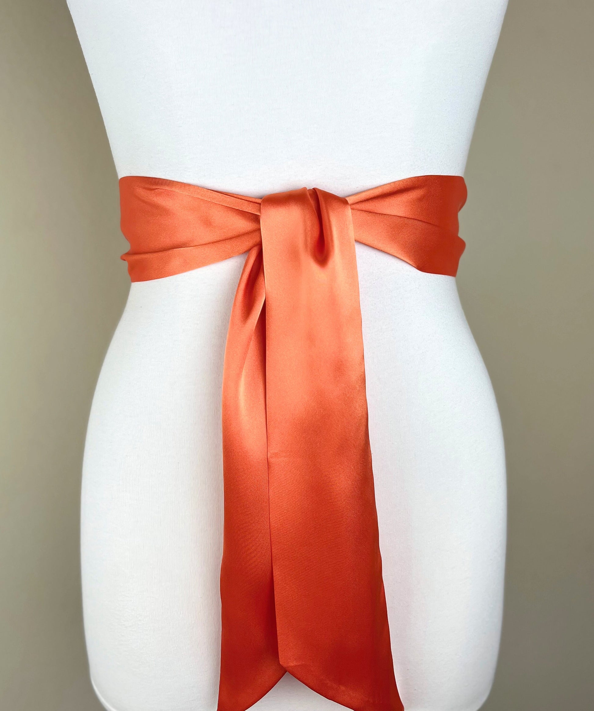 Wide Light Orange Sash Belt, Light Orange Satin Sash, Orange Dress Sash, Orange Wedding Sash, Orange Satin Sash Belt, Satin Swank
