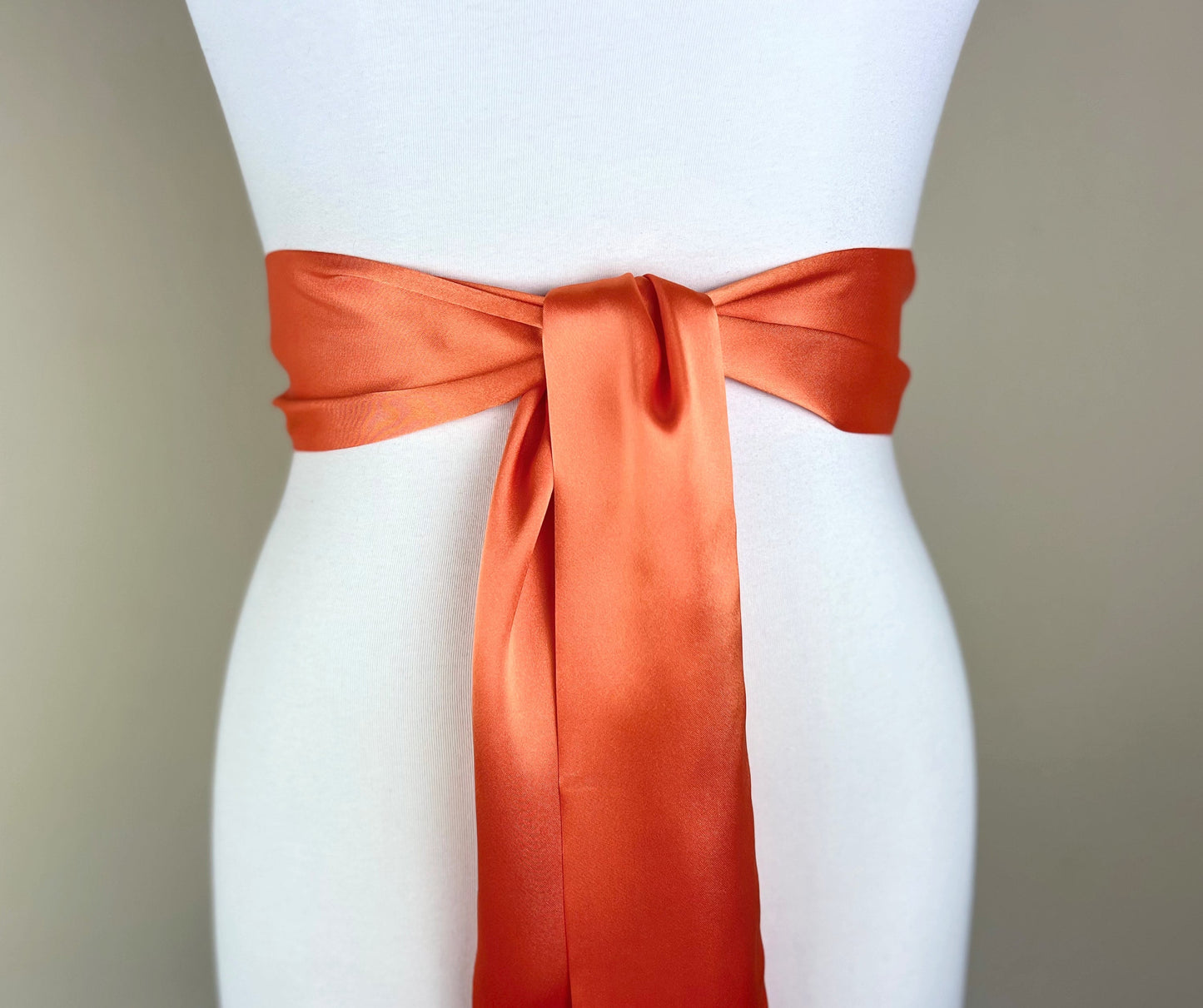 Wide Light Orange Sash Belt, Light Orange Satin Sash, Orange Dress Sash, Orange Wedding Sash, Orange Satin Sash Belt, Satin Swank