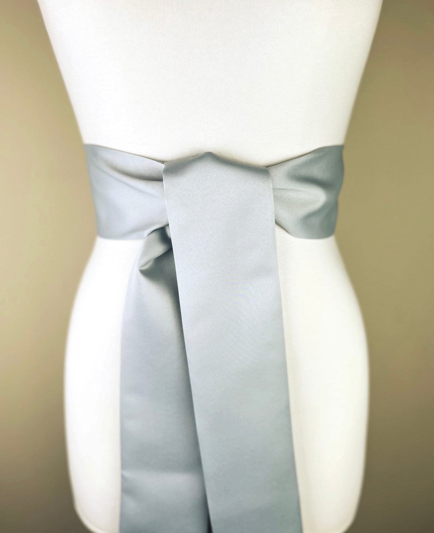 Wide Gray Sash in Matte Satin, Pale Gray Sash Belt, Gray Matte Satin Sash, Fabric Belt, Dress Sash, Wide Sash Belt, Waist Tie, Satin Swank