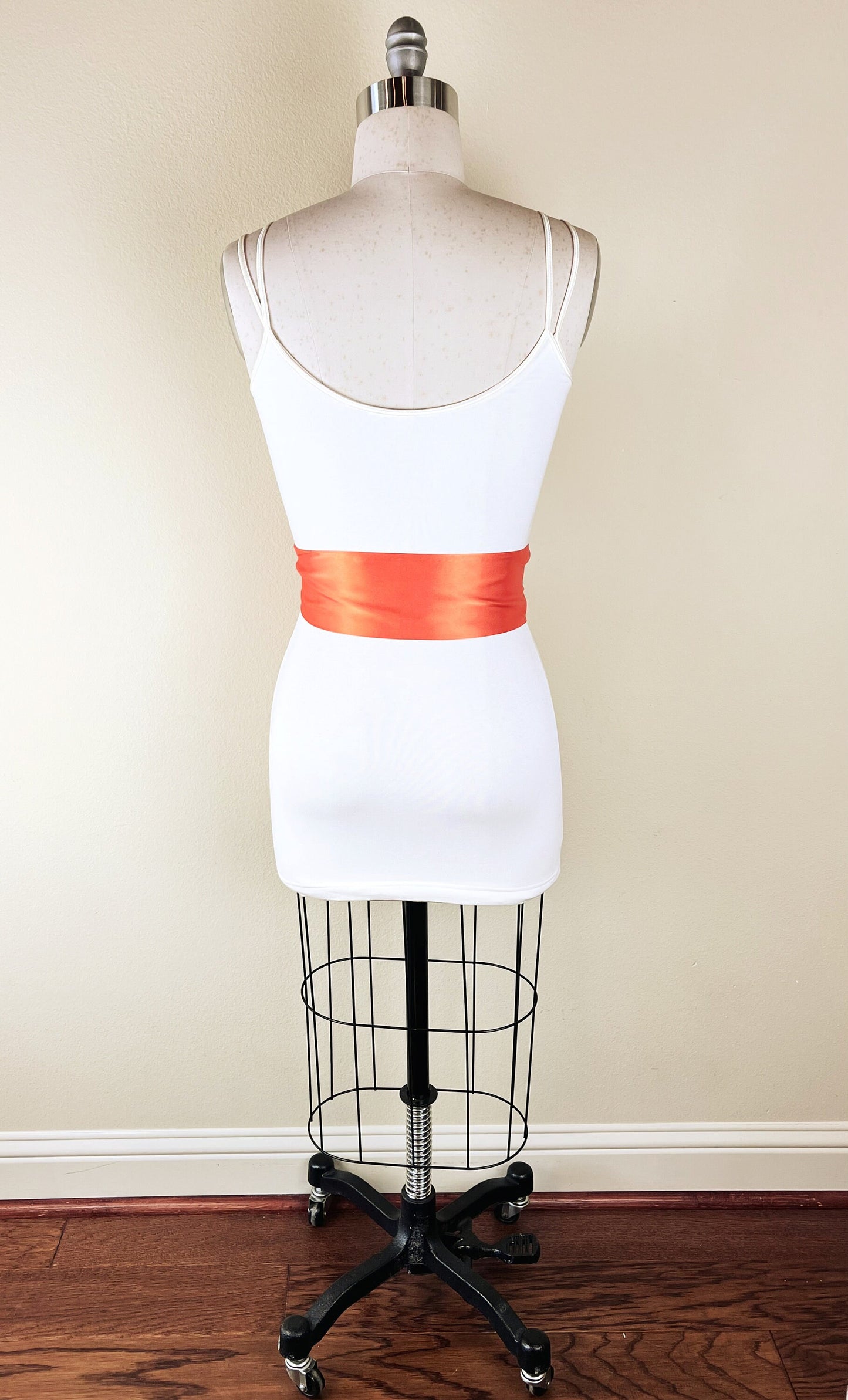Wide Light Orange Sash Belt, Light Orange Satin Sash, Orange Dress Sash, Orange Wedding Sash, Orange Satin Sash Belt, Satin Swank