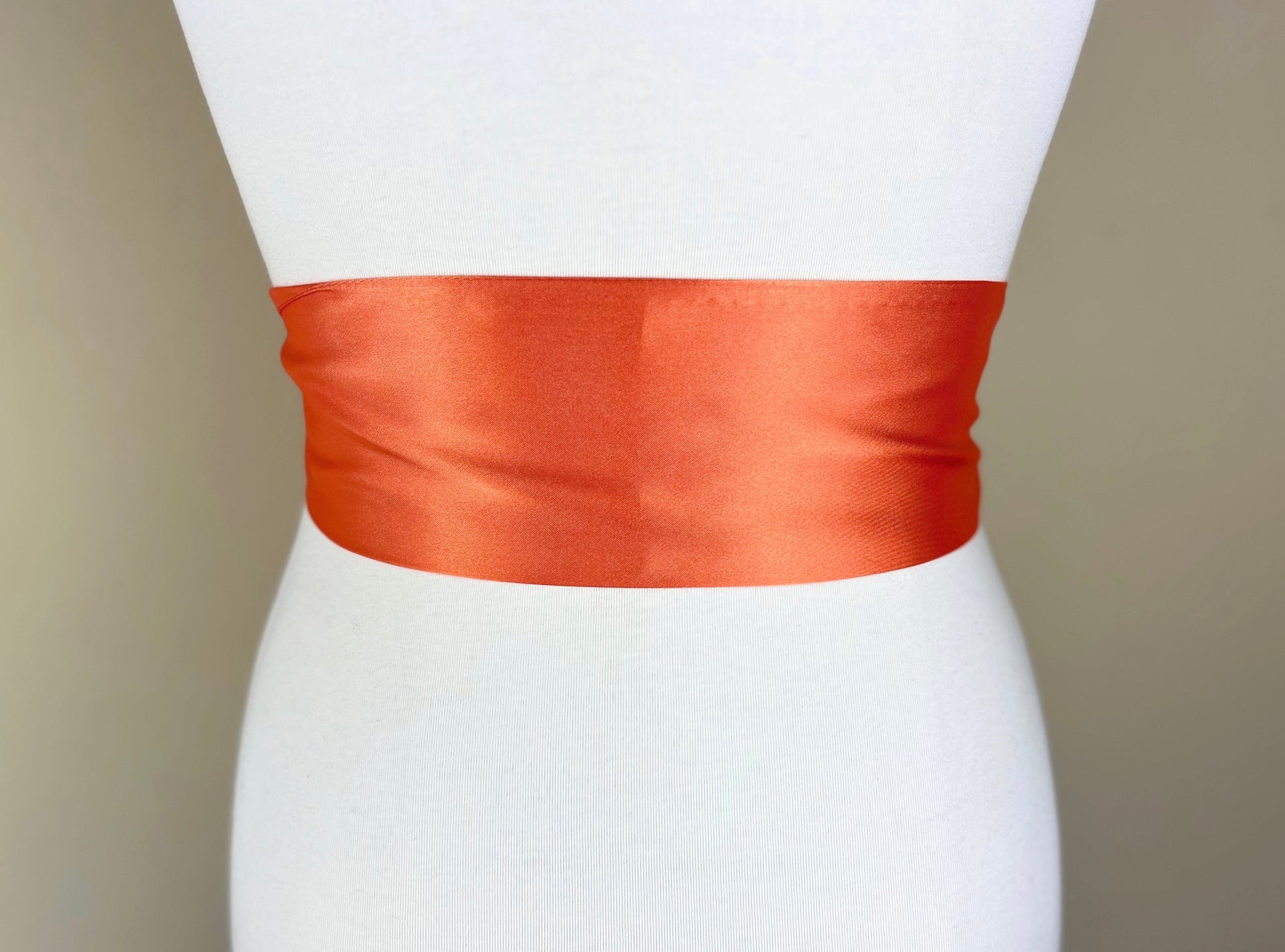 Wide Light Orange Sash Belt, Light Orange Satin Sash, Orange Dress Sash, Orange Wedding Sash, Orange Satin Sash Belt, Satin Swank