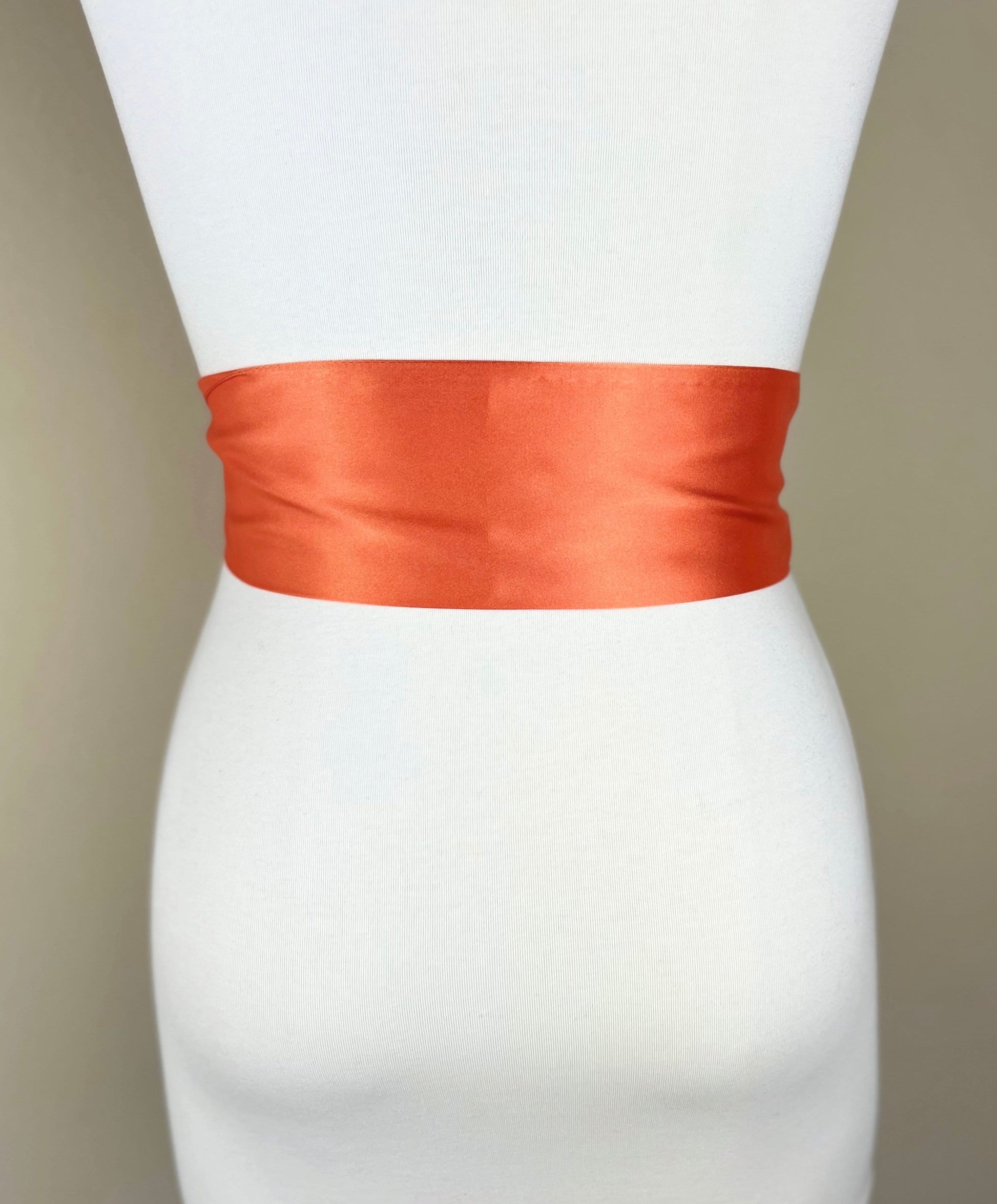 Wide Light Orange Sash Belt, Light Orange Satin Sash, Orange Dress Sash, Orange Wedding Sash, Orange Satin Sash Belt, Satin Swank