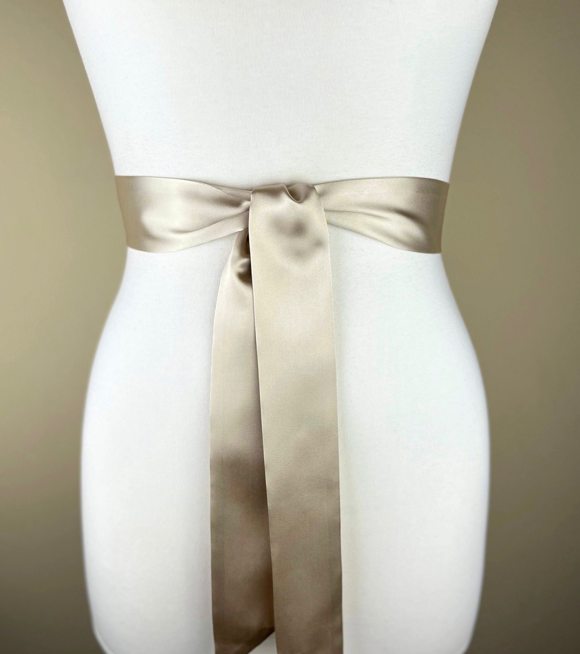 Sand Beige Sash, Beige Satin Sash Belt, Bridesmaid Sash, Deep Champagne Wedding Dress Sash, Bridal Sash, Wedding Gown Sash, Satin Swank