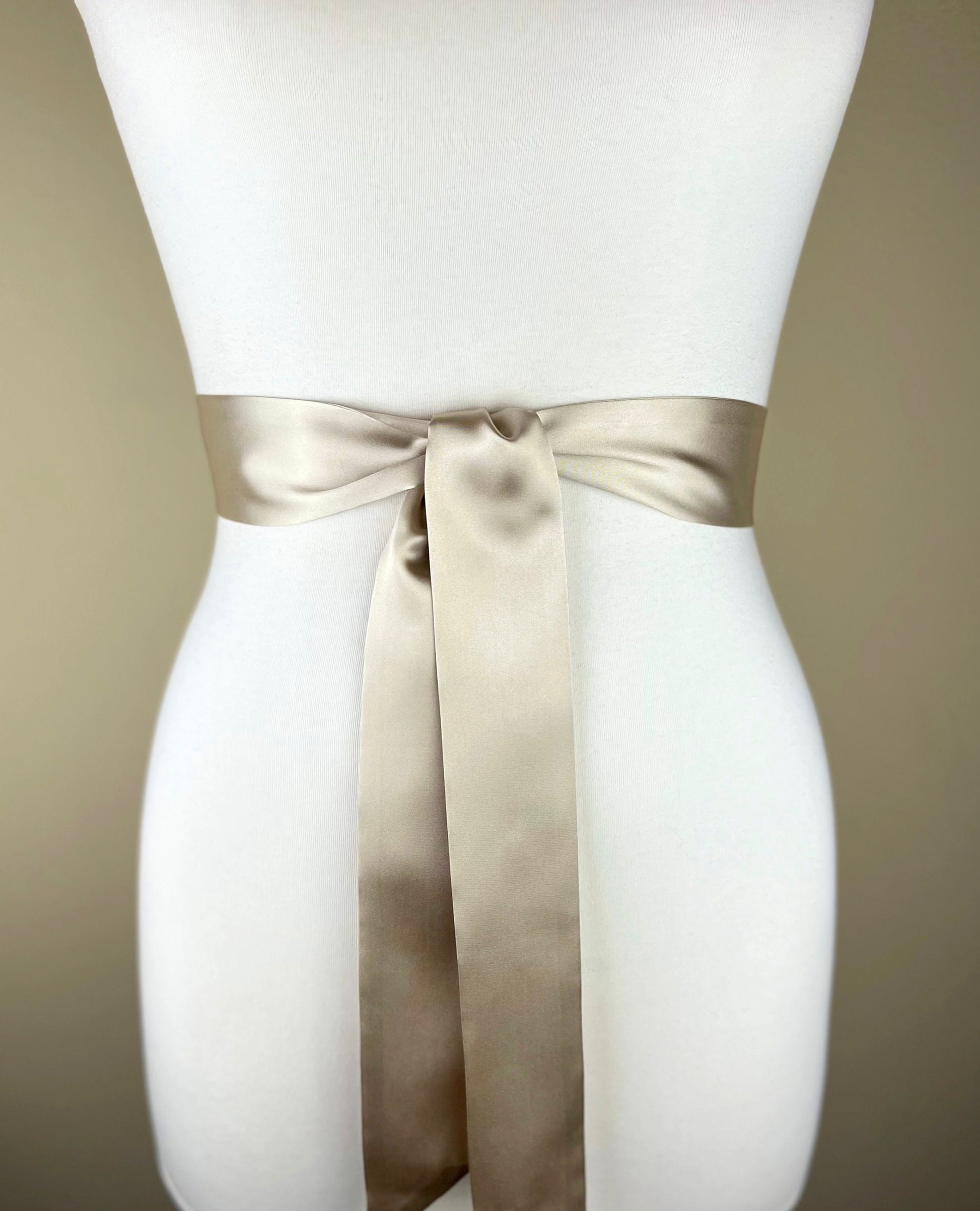 Sand Beige Sash, Beige Satin Sash Belt, Bridesmaid Sash, Deep Champagne Wedding Dress Sash, Bridal Sash, Wedding Gown Sash, Satin Swank