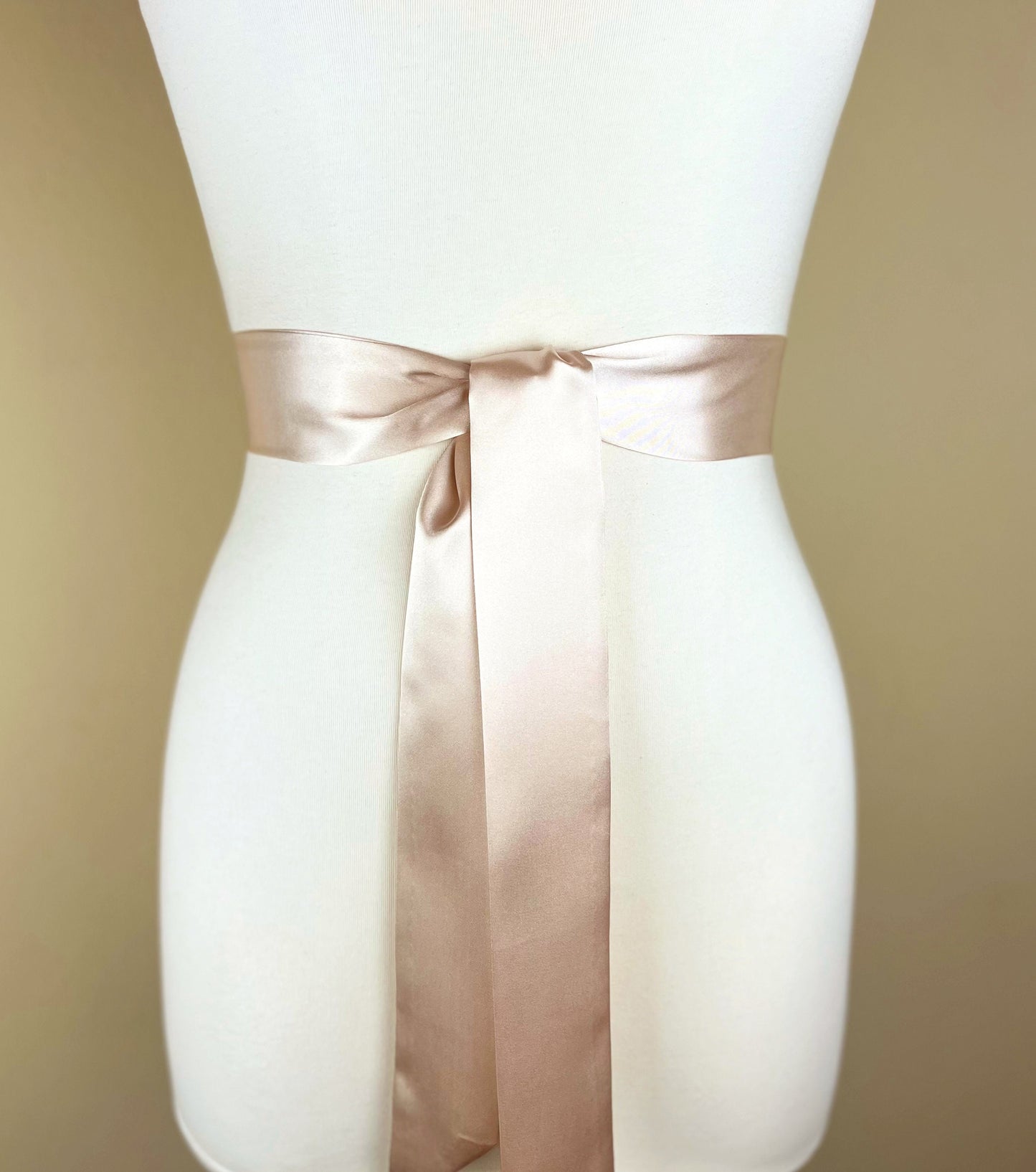 Narrow Champagne Sash, Champagne Satin Sash, Champagne Beige Sash Belt, Bridesmaid Sash, Champagne Wedding Sash, Bridal Sash, Satin Swank