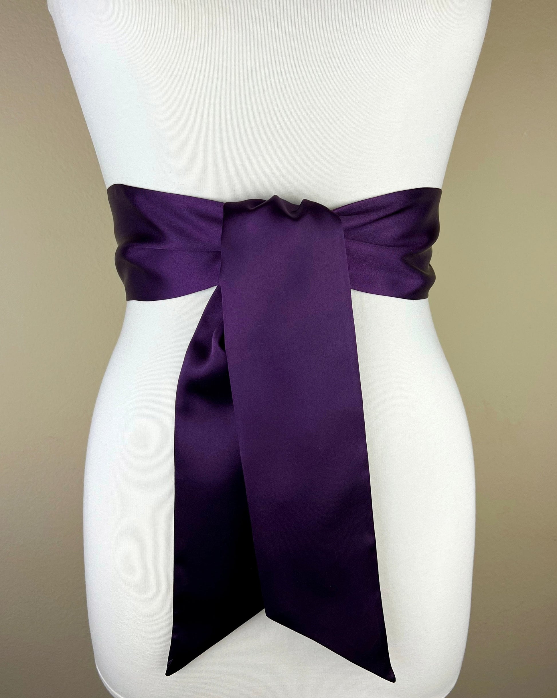 Plum Satin Sash, Plum Sash Belt, Wide Plum Wedding Dress Sash, Eggplant Sash, Dark Plum Bridal Sash Belt, Plum Bridesmaid Sash, Satin Swank