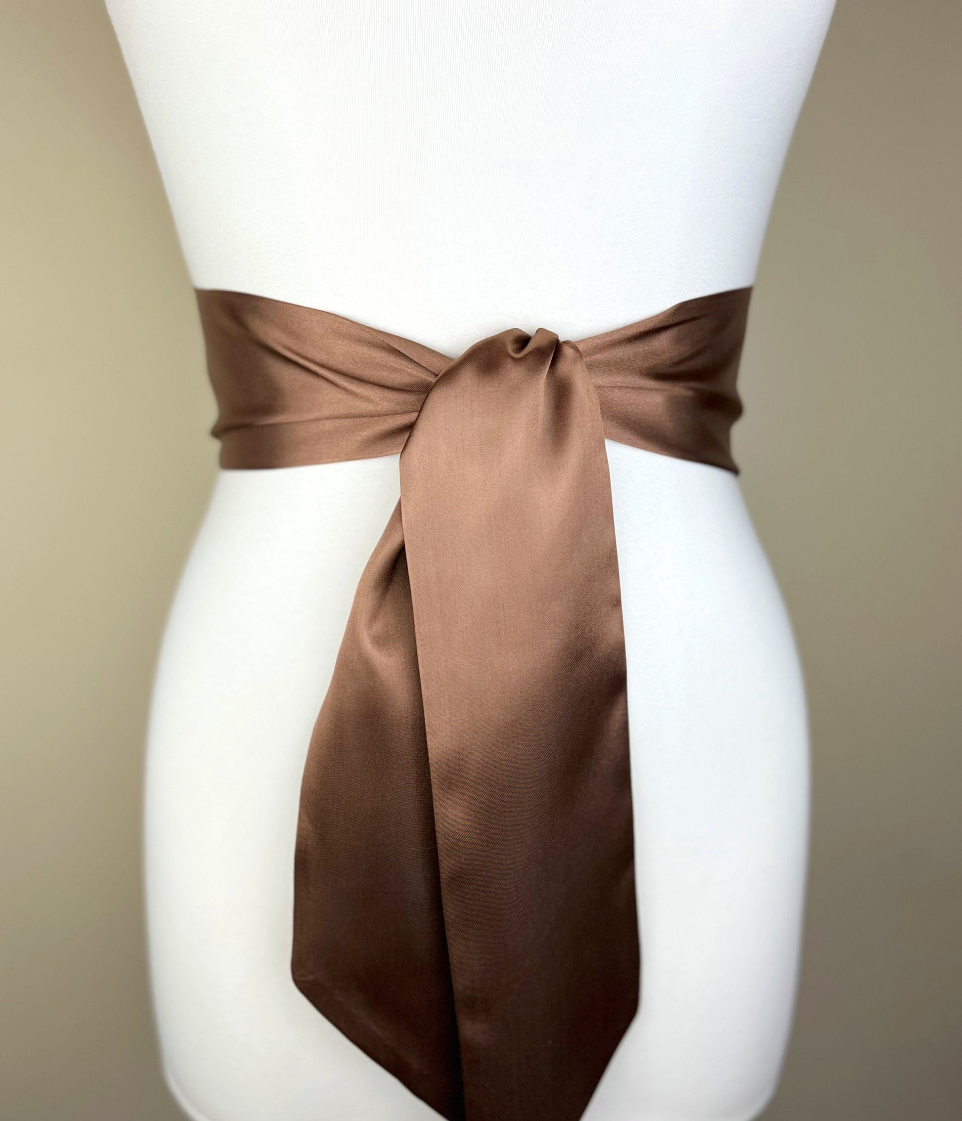 brown waist belt for dress Brown Leather Asymmetrical Waist Belt with Bronze Ring