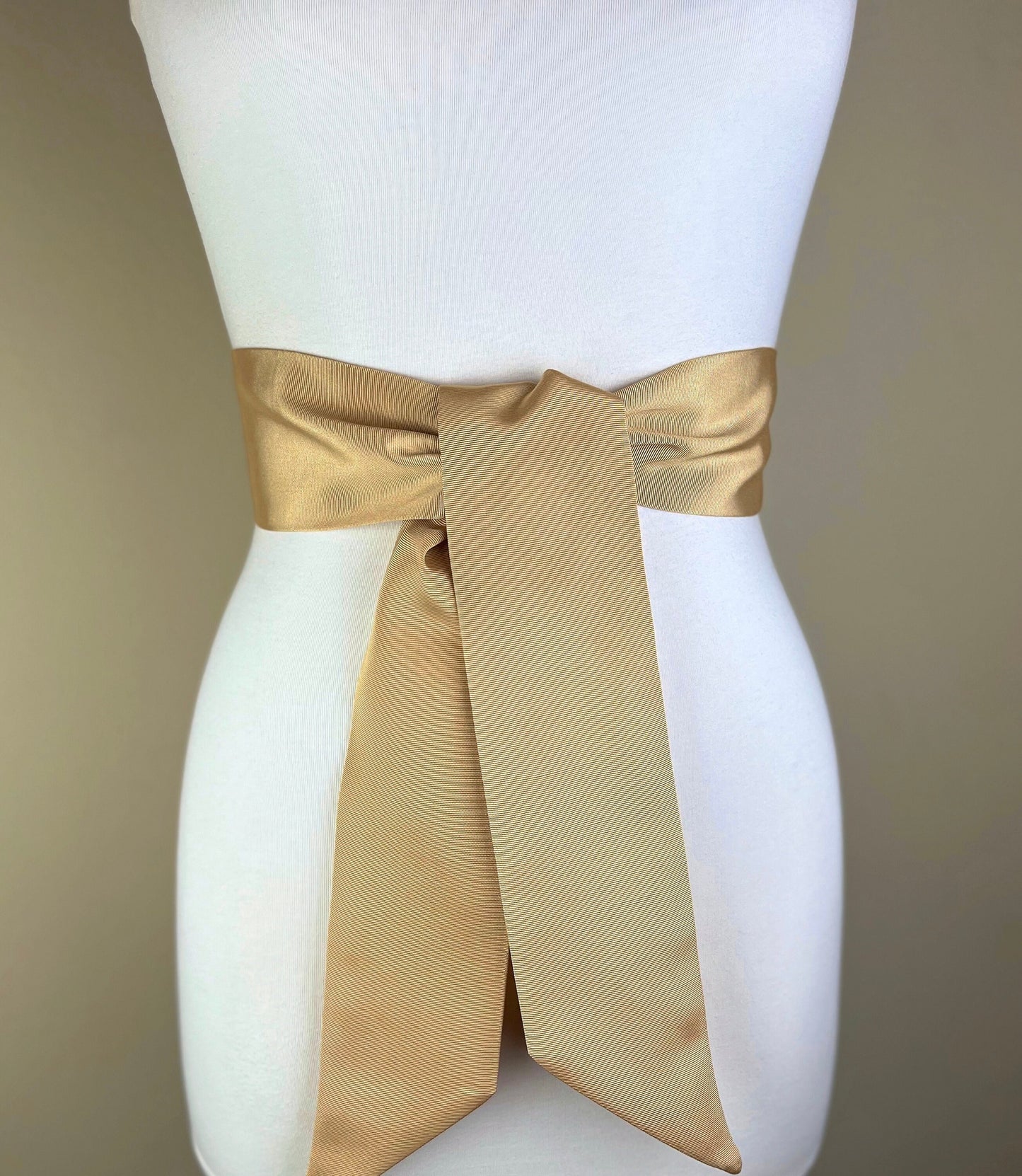 Wide Ribbed Gold Sash Belt, Light Gold Dress Sash, Textured Gold Tie Belt, Gold Wedding Sash Belt, Pale Gold Sash, Satin Swank