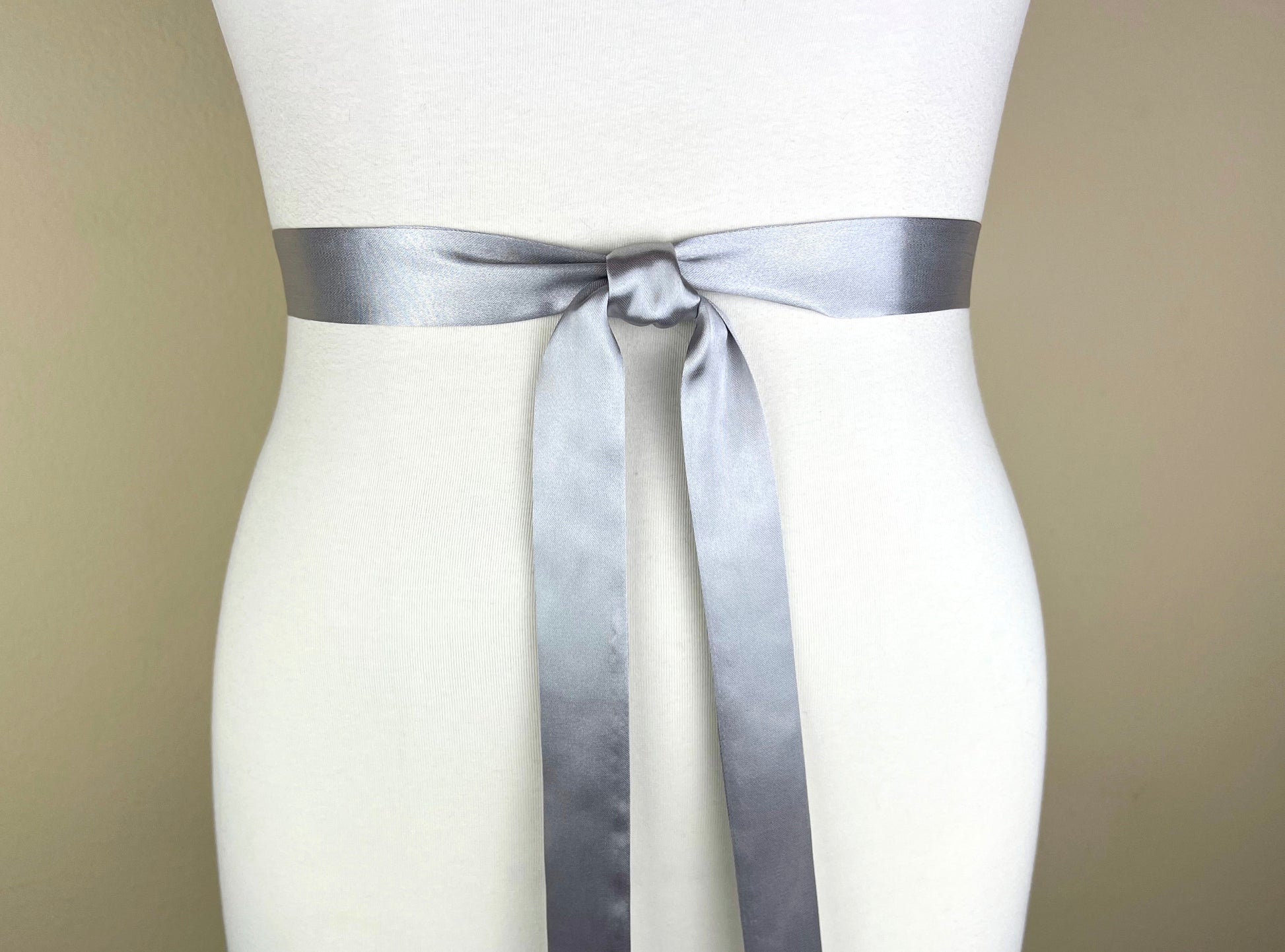 Extra Narrow Silver Sash, Bright Silver Satin Sash Belt, Skinny Sash Belt, Thin Sash Belt, Skinny Silver Belt, Satin Silver Belt Satin Swank