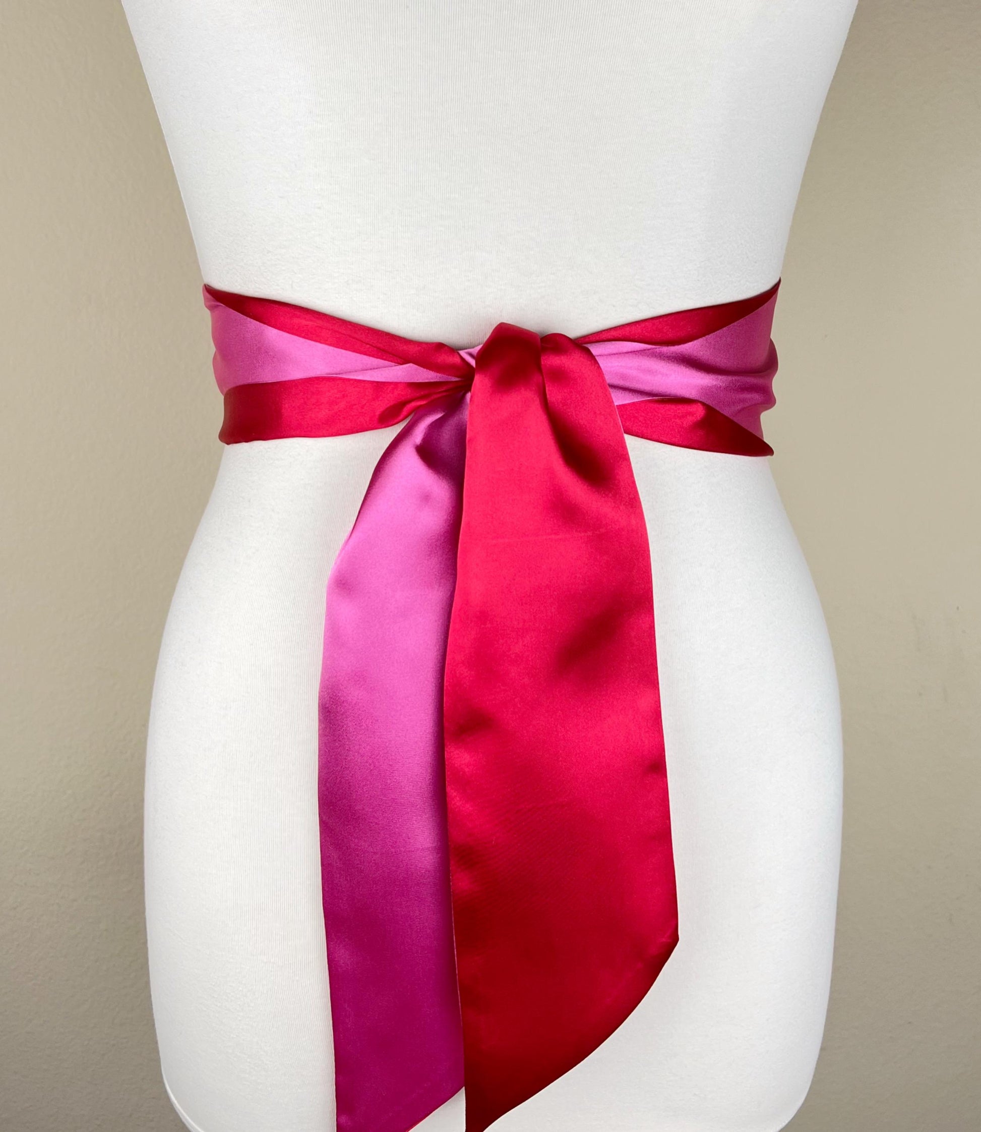 red satin sash for dress Blank Red Satin Premium Sash